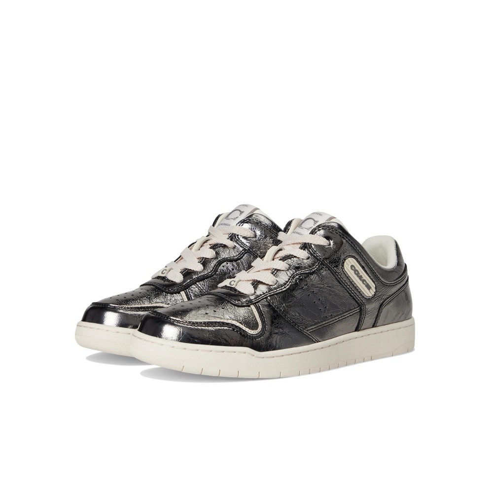 COACH C201 Crinkle Metallic Sneaker.